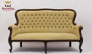 Maharaja Style High Back Tufted Sofa