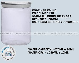 1 ltr pb round jar