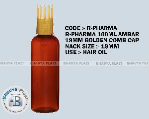 r-pharma 100ml amber golden comb cap bottle