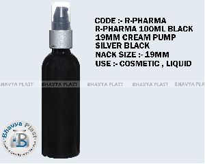 r-pharma 100ml black pet bottle