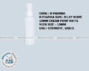 r-pharma 50 ml milky white pump pet bottle