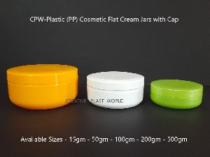 Plastic Flat Cream Jar