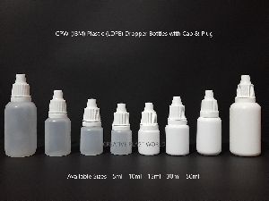 Plastic LDPE Dropper Bottles with Cap and Plug