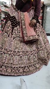 rose bridal lehenga