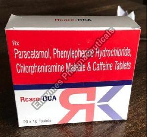 Paracetamol Phenylephrine Hydrochloride Maleate Caffeine Tablets