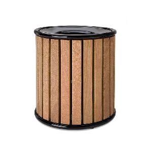 wooden dustbin
