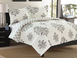 Cotton Double Flower Printed Bedsheet Set