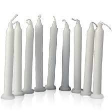 White Candle with Stand