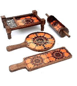 Custom Design Handmade wooden serving tray platters for table decor