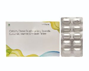 Calcium Cissus Quadrangularis Boswellia Curcurmin Vitamin & Minerals Tablets