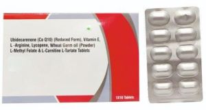 Ubidecarenone Co Q10 Reduced Form Viatmin E L-Arginine Lycopene Wheat Germ Oil Tablets