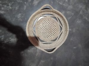 circular rattan/cane tray