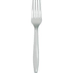 Sparkling Silver Plastic Forks