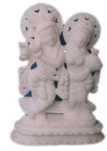 Soapstone Radha Krishna Statue