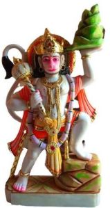 4.5 Feet Marble Hanuman Statue