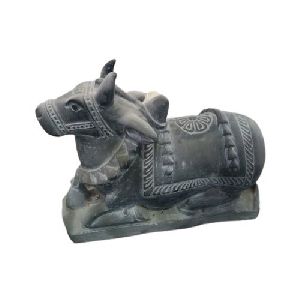 Black Marble Nandi Statue