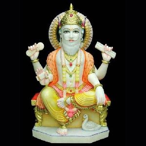 Marble Lord Vishwakarma Statue