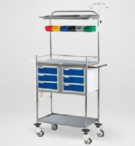 Plastic Cabinet Crash Cart Trolley