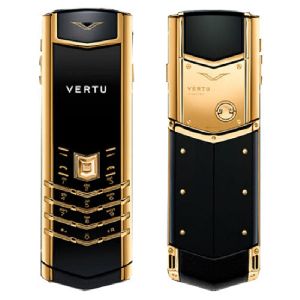 Vertu Signature Gold Black Leather