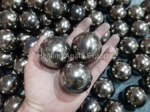 Golden Pyrite Stone Ball