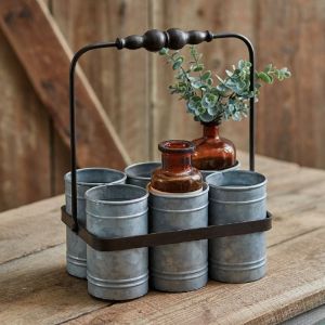 Galvanized Cup Caddy