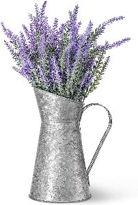 Galvanized Metal Jug Vase