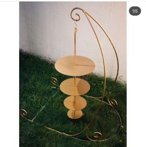 Metal Cake Display Stand Golden 3 Tier