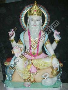 Marble Lord Vishwakarma Statue
