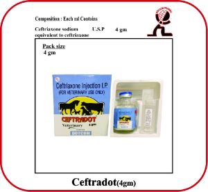 Ceftriaxone 4 Gm INJECTION CEFTRADOT 4 gm