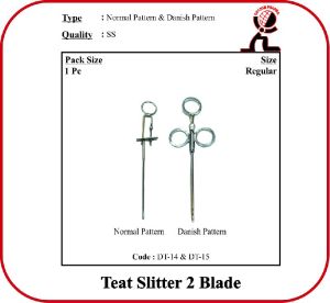 Teat Slitter 2 Blade - Normal Pattern