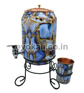 Exclusive Blue Printed Copper Water Dispenser