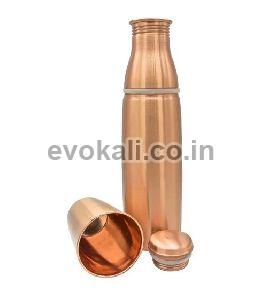 Glass Design Copper Water Bottle With Glass