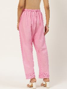 Vastraa Fusion Women's Regular Fit Cotton Palazzo (Pink)