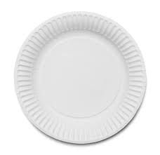 White paper plate