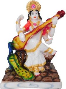 Marble Saraswati Mata Statue