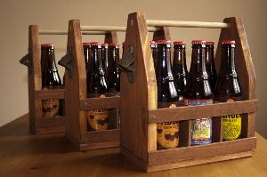 Wooden Bottle Carrier