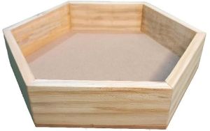 Wooden Hexagon Tray