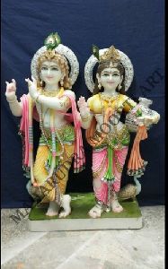 Marble Standing Radha Krishna Statue