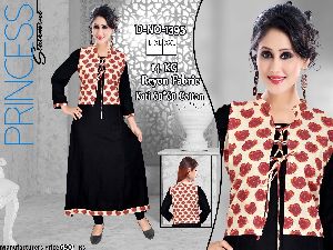 Rayon Kurti With Jacket