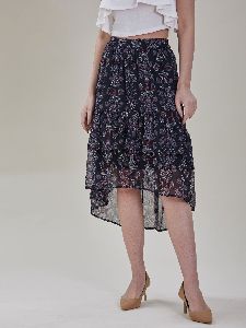 Floral Printed Midi Skirt