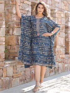 Kaftan Rayon Embroidered Kurta