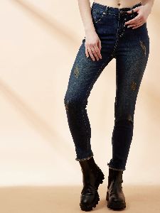 Mid Rise Distressed Jeans