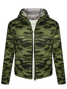 Print Collar Hoodie