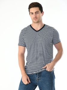 Striper V-Neck T-Shirt