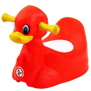 Red Sunbaby Squeaky Duck Potty Trainer