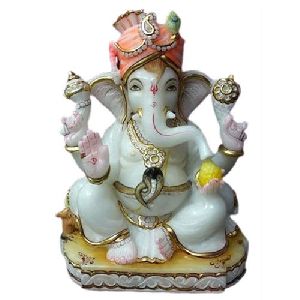 2.8 Feet Marble Ganesh Statue