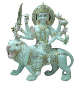 8 Feet Marble Durga Statue