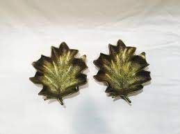 Brass Maple Leaf Center Piece Bowl