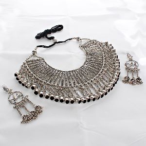 Oxidised Silver Necklace Set