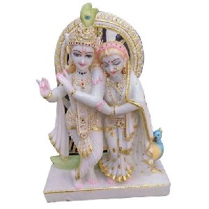 2 Feet Marble Radha Krishna Statue